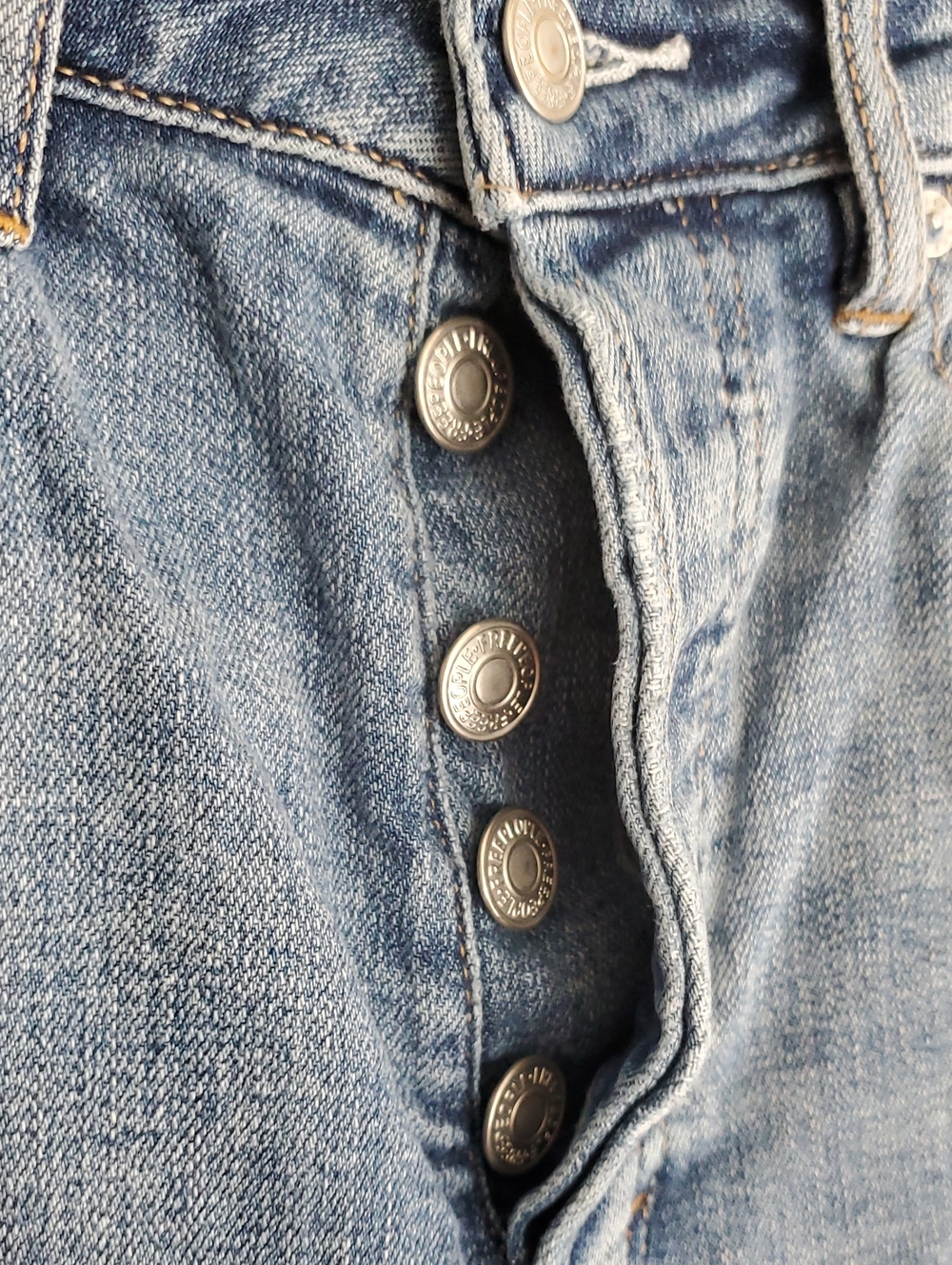 Free People Wales Wide-Leg Button Fly Ankle Jeans Size 25 Cotton - Picture 6 of 13
